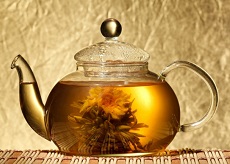 Пробовали связанный чай? Прелести распускающегося чайного цветка.